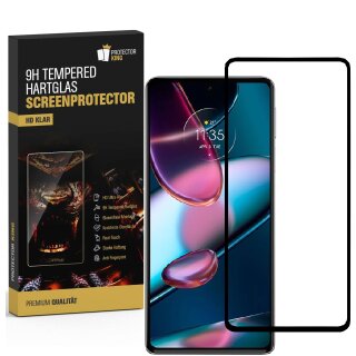 3x 9H Panzerglas für Motorola Edge 30 Pro FULL COVER Displayschutz Schutzglas Hartglas Schutzfolie Panzerfolie KLAR Tempered echtes Displayglas Glasfolie Displayfolie Folie Transparent