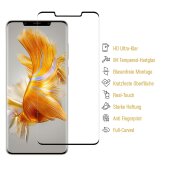 2x 9H Panzerglas für Huawei Mate 50 Pro FULL CURVED Displayschutz Schutzglas Panzerfolie Schutzfolie Displayglas Hartglas echtes Tempered Sicherheitsglas Glasfolie