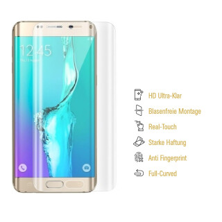 6x Displayfolie fr Samsung Galaxy S6 Edge Plus FULL COVER Displayschutzfolie KLAR