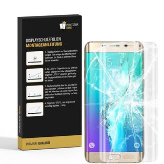 3x Panzerfolie fr Samsung Galaxy S6 Edge Plus FULL COVER Displayschutzfolie KLAR