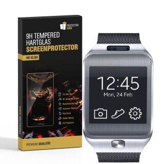 2x 9H Panzerglas für Samsung Galaxy Gear 2 Displayschutz Panzerfolie Hartglas Schutzglas Displayglas Tempered Glasfolie Schutzfolie Sicherheitsglas Echtglas