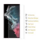 1x 9H Nano-Glass für Samsung Galaxy S23 Ultra FULL CURVED 3D KLAR Anti-Shock Anti-Bruch Anti-Stoß Anti-Schmutz Panzernanoglas Displayschutz Schutzfolie Panzerfolie Panzerglas Screen-Protector