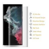 3x 9H Panzerglas für Samsung Galaxy S22 Ultra FULL CURVED Displayschutz Panzerfolie Schutzfolie Schutzglas DisplayglasHartglas echtes Tempered Sicherheitsglas Glasfolie