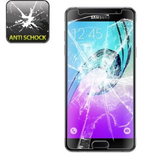 2x Panzerfolie fr Samsung Galaxy A3 ANTI-SCHOCK Displayschutzfolie HD Klar