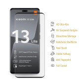2x 9H Panzerglas für Xiaomi 13 Lite FULL CURVED Displayschutz Panzerfolie Schutzfolie Schutzglas DisplayglasHartglas echtes Tempered Sicherheitsglas Glasfolie