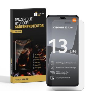 3x Hydrogel-Glass für Xiaomi 13 Lite Selbstheilend für Micro Kratzer 3D KLAR Panzerfolie Displayschutz Schutzfolie Screen-Protector