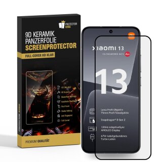 6x 9D Keramik-Glass für Xiaomi 13 FULL COVER 3D KLAR Panzerfolie Displayschutz Schutzfolie Ceramic Screen-Protector