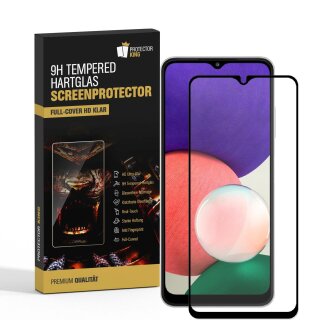3x 9H Panzerglas für Samsung Galaxy A22 4G FULL COVER Displayschutz Schutzglas Hartglas Schutzfolie Panzerfolie KLAR Tempered echtes Displayglas Glasfolie Displayfolie Folie Transparent