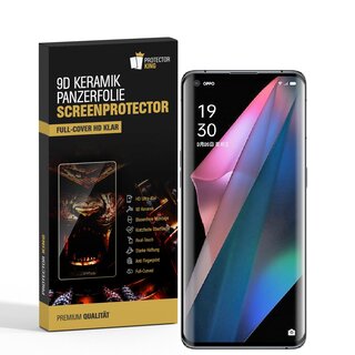 3x Panzerfolie fr Oppo Find X3 Pro FULL-CURVED Panzerfolie Displayschutz Panzerschutz Schutzfolie Displayfolie Folie ANTI-SHOK ANTI-BRUCH-ANTI-STO