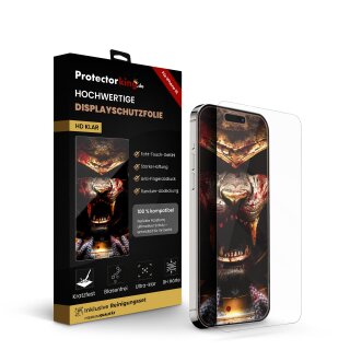 1x 9H Panzerglas für iPhone 15 HD KLAR echtes Tempered Glass Panzerfolie Displayschutz Schutzglas Hartglas Schutzfolie Screen-Protector