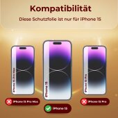 2x 9H Panzerglas für iPhone 15 HD KLAR echtes...