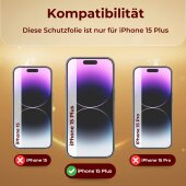 4x 9H Panzerglas für iPhone 15 Plus HD KLAR echtes...