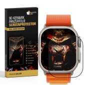 6x 9D Keramik-Glass für Apple Watch Ultra 49mm 3D KLAR Panzerfolie Displayschutz Schutzfolie Ceramic Screen-Protector