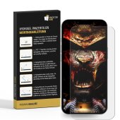 4x Hydrogel-Glass für iPhone 15 Pro Max Selbstheilend für Micro Kratzer 3D KLAR Panzerfolie Displayschutz Schutzfolie Screen-Protector