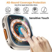 1x 9H Panzerglas für Apple Watch Ultra 49mm HD KLAR mit Montagehilfe Schutzglas Displayschutz Schutzfolie echtes Tempered Glass Screen Protector