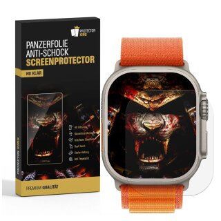4x 9H Panzernanoglas für Apple Watch Ultra 49mm 3D KLAR FLEXIBLER Displayschutz Schutzglas Panzerglas Schutzfolie Panzerfolie