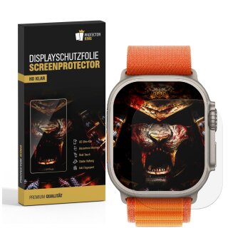 4x Displayschutzfolie für Apple Watch Ultra 49mm PREMIUM Displayschutz Schutzfolie 3D KLAR Folie #1