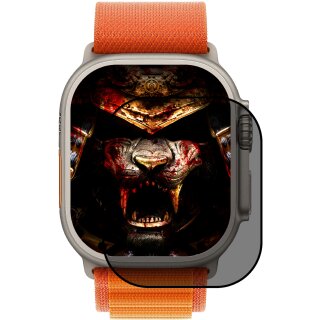 1x Blickschutz 9H Panzerhartglas für Apple Watch Ultra 2 49mm ANTI-SPY PRIVACY echtes Tempered Panzerglas Displayschutz Schutzglas Schutzfolie Screen-Protector
