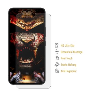 6x Displayschutzfolie fr Samsung Galaxy A53 3D KLAR FULL COVER PREMIUM Displayschutz Schutzfolie Folie