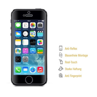 2x Displayschutzfolie fr iPhone 5 5S 5C 5E ANTI-REFLEX Displayfolie Folie MATT