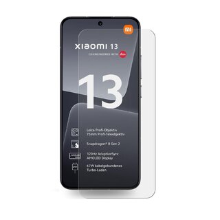 5x Displayschutzfolie fr Xiaomi 13 3D KLAR FULL COVER PREMIUM Displayschutz Schutzfolie Folie