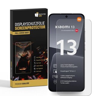 2x FULL COVER Displayschutzfolie fr Xiaomi 13 PREMIUM MATT ENTSPIEGELT Displayschutz Schutzfolie Folie