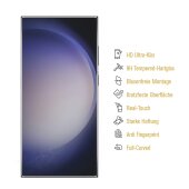 4x 9H Panzerglas für Samsung Galaxy S24 Ultra 3D KLAR Displayschutz Schutzglas Schutzfolie ECHTES TEMPERED GLASS Panzerfolie Screen-Protector