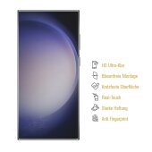 2x Hydrogel-Glass für Samsung Galaxy S24 Ultra Selbstheilend für Micro Kratzer 3D KLAR Panzerfolie Displayschutz Schutzfolie Screen-Protector
