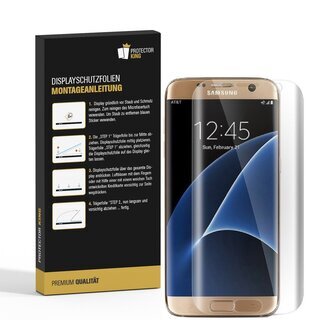4x Displayfolie fr Samsung Galaxy S7 Edge FULL COVER Displayschutzfolie HD KLAR