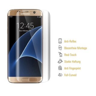 2x Displayfolie fr Samsung Galaxy S7 Edge FULL COVER Displayschutzfolie MATT
