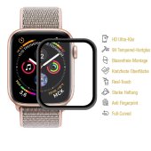 2x 9H Panzerglas für Apple Watch 1/ 2/ 3 38mm FULL CURVED Displayschutz Panzerfolie Schutzfolie Hartglas Schutzglas Displayglas Tempered Glasfolie Sicherheitsglas Echtglas