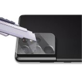 2x Kamera 9H Panzerhartglas für Samsung Galaxy S21 Ultra 3D KLAR ECHTES TEMPERED Panzerglas Kameraglas Kamerhartglas Kameraschutzglas Schutzglas Schutzfolie Panzerfolie