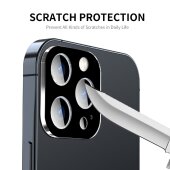 6x Kamera 9H Panzerhartglas für iPhone 15 Pro Max 3D KLAR Schwarzes ECHTES TEMPERED Panzerglas Kameraglas Kamerhartglas Kameraschutzglas Schutzglas Schutzfolie Panzerfolie