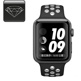 3x Displayschutzfolie fr Apple Watch 2 & 3 38mm Displayfolie silber Diamant