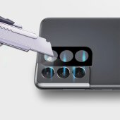 6x Kamera 9H Panzerhartglas für Samsung Galaxy S21 3D KLAR Schwarzes ECHTES TEMPERED Panzerglas Kameraglas Kamerhartglas Kameraschutzglas Schutzglas Schutzfolie Panzerfolie