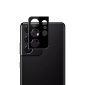 5x Kamera 9H Panzerhartglas für Samsung Galaxy S21 Ultra 3D KLAR Schwarzes ECHTES TEMPERED Panzerglas Kameraglas Kamerhartglas Kameraschutzglas Schutzglas Schutzfolie Panzerfolie