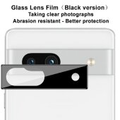 4x Kamera 9H Panzerhartglas für Google Pixel 7a 3D KLAR Schwarzes ECHTES TEMPERED Panzerglas Kameraglas Kamerhartglas Kameraschutzglas Schutzglas Schutzfolie Panzerfolie