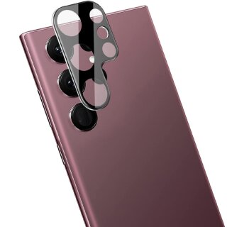 5x Kamera 9H Panzerhartglas für Samsung Galaxy S23 Ultra 3D KLAR Schwarzes ECHTES TEMPERED Panzerglas Kameraglas Kamerhartglas Kameraschutzglas Schutzglas Schutzfolie Panzerfolie