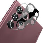 6x Kamera 9H Panzerhartglas für Samsung Galaxy S23 Ultra 3D KLAR Schwarzes ECHTES TEMPERED Panzerglas Kameraglas Kamerhartglas Kameraschutzglas Schutzglas Schutzfolie Panzerfolie