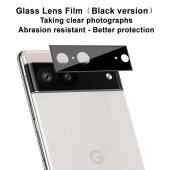 1x Kamera 9H Panzerhartglas für Google Pixel 6a 3D KLAR Schwarzes ECHTES TEMPERED Panzerglas Kameraglas Kamerhartglas Kameraschutzglas Schutzglas Schutzfolie Panzerfolie