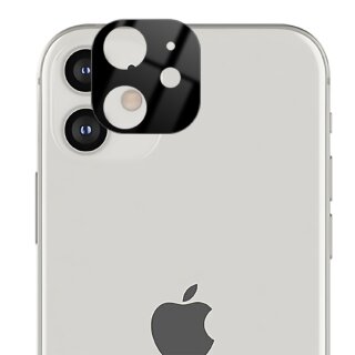 3x Kamera 9H Panzerhartglas für iPhone 12 Mini 3D KLAR Schwarzes ECHTES TEMPERED Panzerglas Kameraglas Kamerhartglas Kameraschutzglas Schutzglas Schutzfolie Panzerfolie