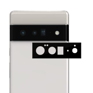 4x Kamera 9H Panzerhartglas für Google Pixel 6 Pro 3D KLAR Schwarzes ECHTES TEMPERED Panzerglas Kameraglas Kamerhartglas Kameraschutzglas Schutzglas Schutzfolie Panzerfolie