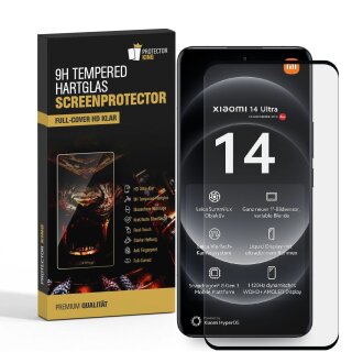5x 9H Panzerhartglas für Xiaomi 14 Ultra FULL CURVED echtes Tempered 9H Panzerglas Schutzglas Displayschutz Panzerfolie Schutzfolie Screen Protector