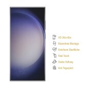 2x Flexibles 9H Panzerglas für Samsung Galaxy S24 Ultra HD KLAR Displayschutz Schutzfolie Schutzglas Panzerfolie Screen-Protector  Anti-Shock Anti-Bruch Anti-Stoß Anti-Schmutz