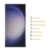 2x 9H Panzerglas für Samsung Galaxy S24 Ultra 3D MATT ENTSPIEGELT Nano-Glass Displayschutz Schutzglas Schutzfolie Panzerfolie Screen-Protector ANTI-SHOK ANTI-BRUCH-ANTI-STOß