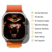 3x ANTI-SPY 9H Panzerglas für Apple Watch Ultra 49 mm PRIVACY echtes Tempered Panzerhartglas Displayschutz Schutzglas Schutzfolie Panzerfolie Screen-Protector