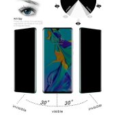 4x Blickschutz 9H Panzerhartglas für Huawei P30 Pro Anti-Spion Displayschutz Panzerfolie Schutzfolie echtes Tempered Panzerglas Schutzglas Screen Protector