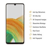 6x Blickschutz 9H Panzerhartglas für Samsung Galaxy A33 5G Anti-Spion Displayschutz Panzerfolie Schutzfolie echtes Tempered Panzerglas Schutzglas Screen Protector