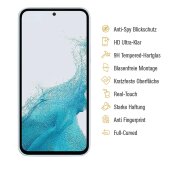 4x Blickschutz 9H Panzerhartglas für Samsung Galaxy A54 5G Anti-Spion Displayschutz Panzerfolie Schutzfolie echtes Tempered Panzerglas Schutzglas Screen Protector