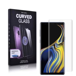 3x UV-Liquid 9H Panzerglas für Samsung Galaxy Note 9 3D KLAR echtes Tempered Panzerhartglas Schutzglas Displayschutz Panzerfolie Schutzfolie Screen Protector